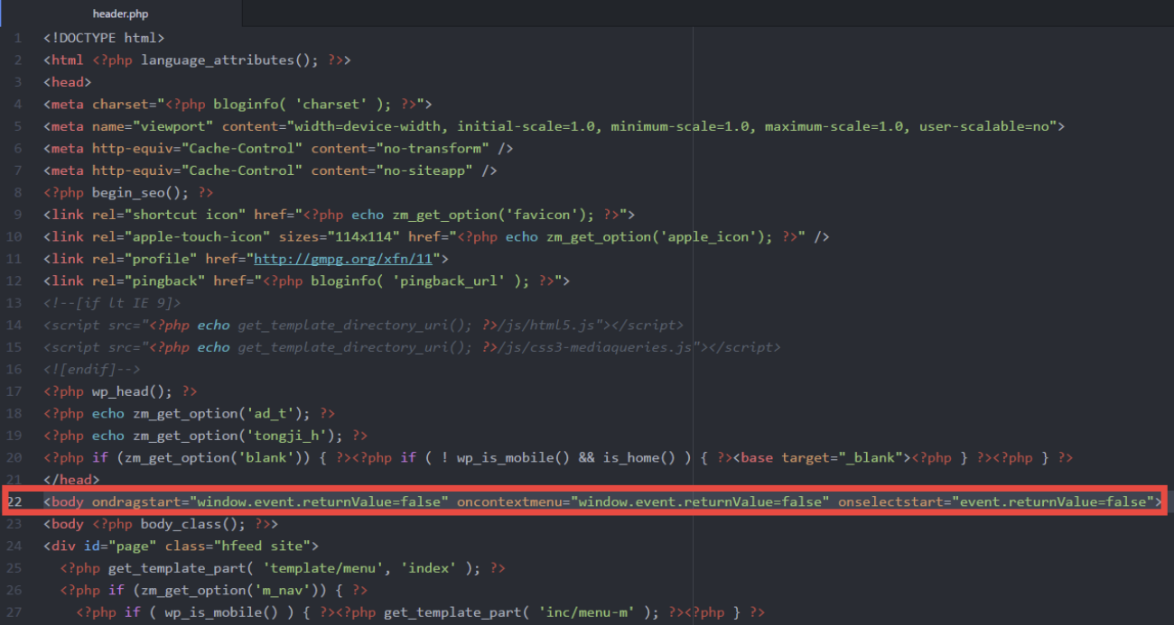 Disabling Right-Click and Copy Functions on a Webpage with a Single ...
